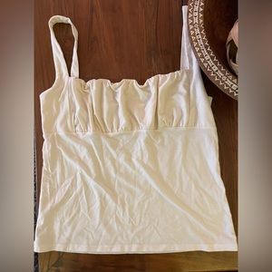 Reformation size XL white tank with touching